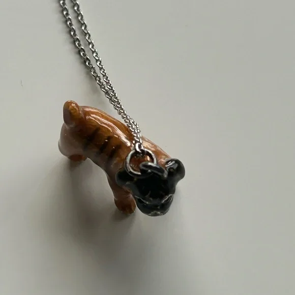 Fawn Pug Pendant Necklace - Picture 8 of 9